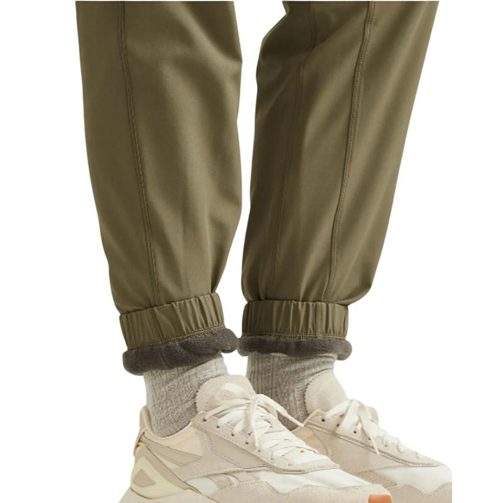 New Eddie Bauer Womens Alder Olive Green Flexion Lined 3.0 Pull On Jogger Pants