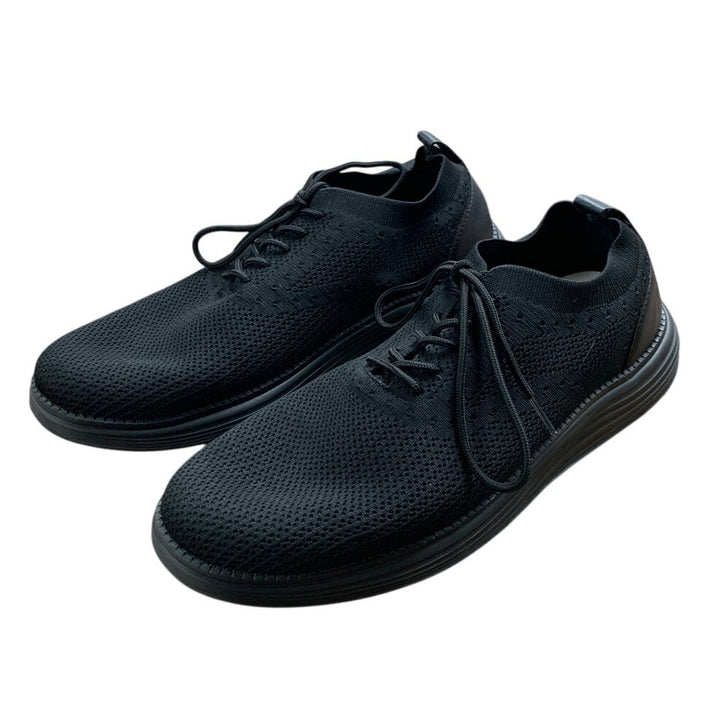Vilocy Mens Size 15 Black Woven Fabric Lace Up Sneakers Oxfords Business Shoes