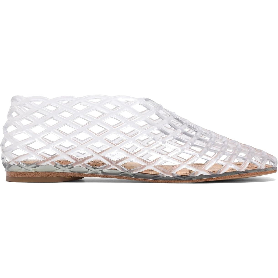 New Womens Size 10 Clear Jelly Slide On Low Heel Sandals Mesh Sandals Shoes