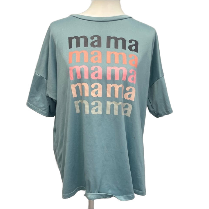 Time &amp; Tru Womens Maternity Small Mama Mama Mama Short Sleeve Tee Shirt