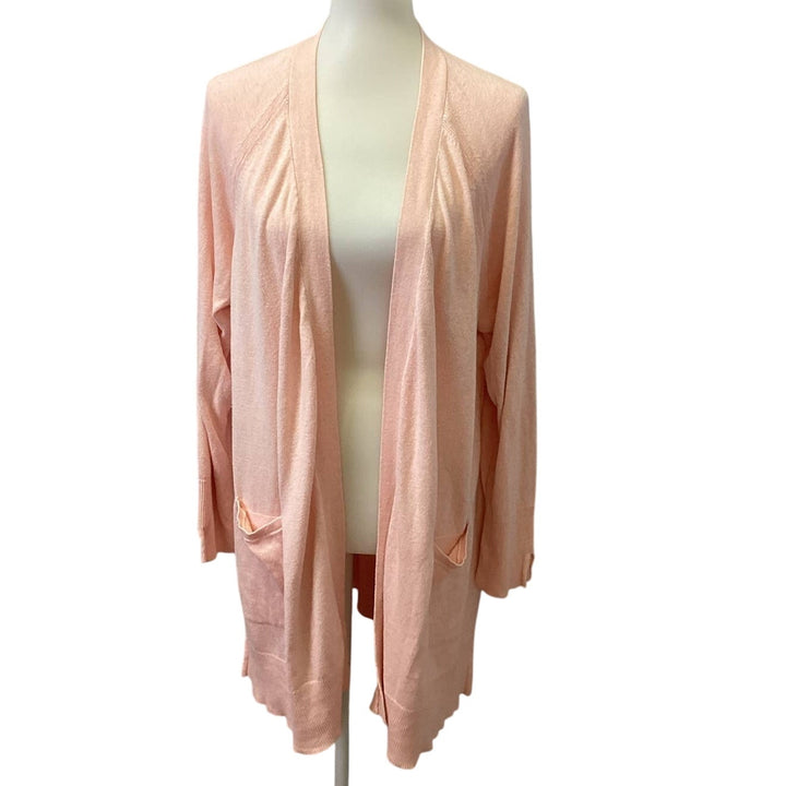 Ava &amp; Viv Womens Plus Size 1X Long Sleeve Cotton Blend Open Cardigan Sweater