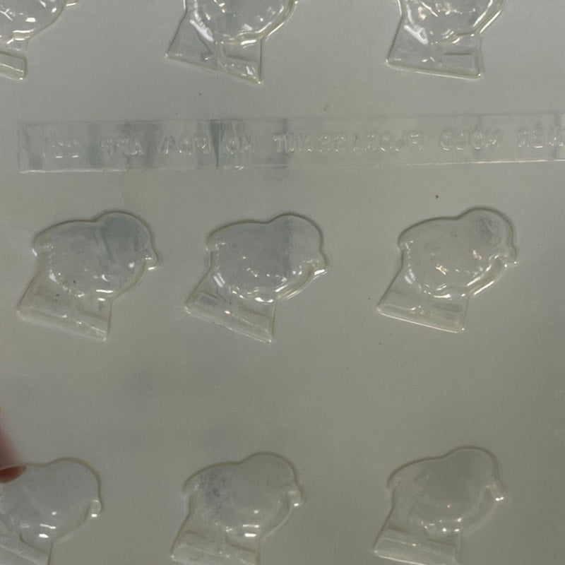 Set of 5 Plastic Easter Bunny Chick Egg Lamb Candy Mold 10" by 8" Trays