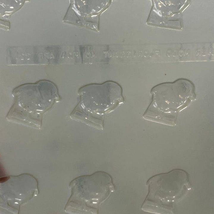 Set of 5 Plastic Easter Bunny Chick Egg Lamb Candy Mold 10" by 8" Trays