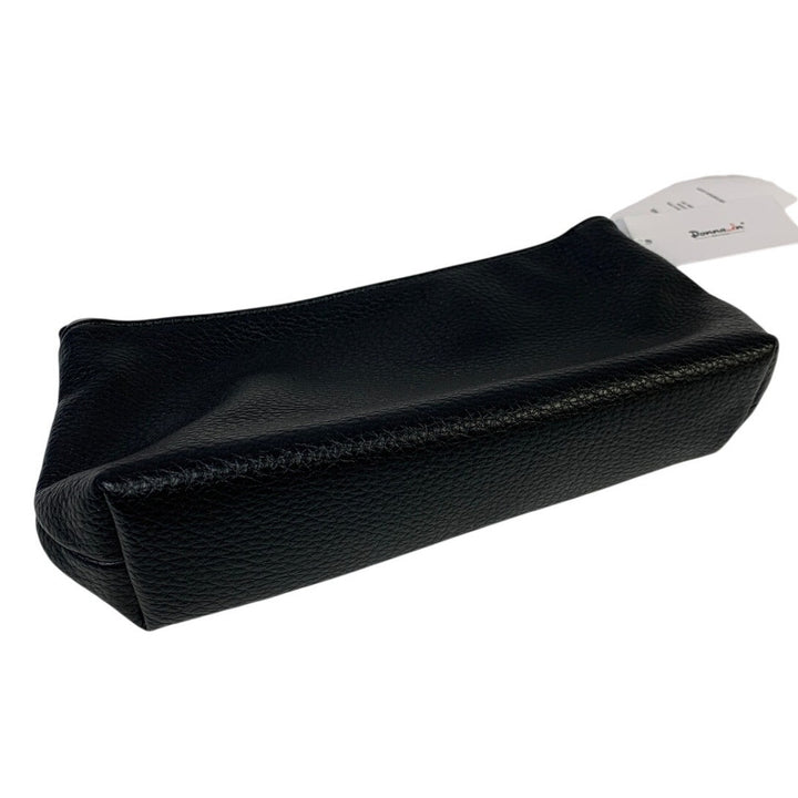 Saxuan Womens Classic Black Premium Faux Suede Leather Zipper Pouch Purse