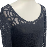 New Lane Bryant Womens Plus Size 18/20 Long Sleeve Lacy Overla Sheath Dress LBD