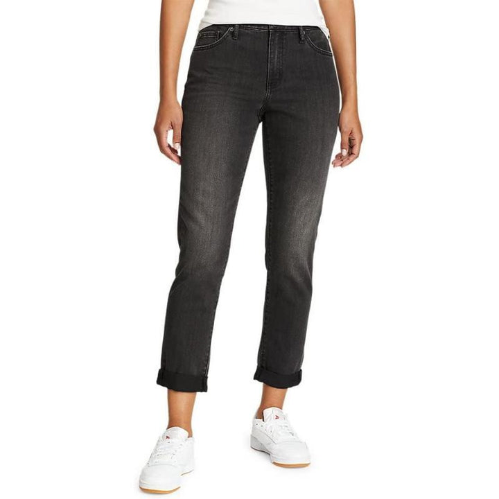 New Eddie Bauer Womens Size 22W Boyfriend Mid Rise Slim Washed Cinder Gray Jeans