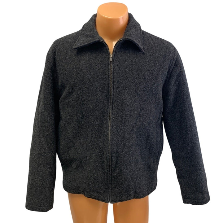 GAP Mens Medium Full Zip Collared Fully Lined Wool Blend Basic Winter Coat