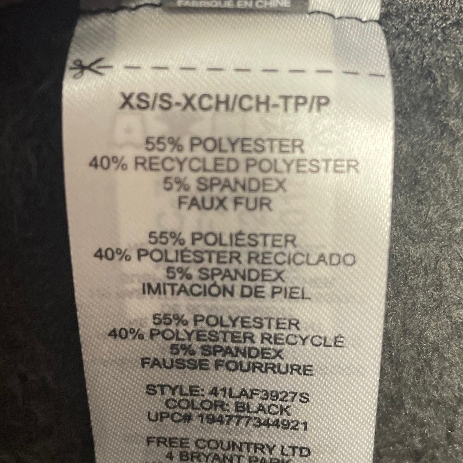 Free Country Womens XS Recycled Polyester Fleece Lined Base Layer Leggings Pants