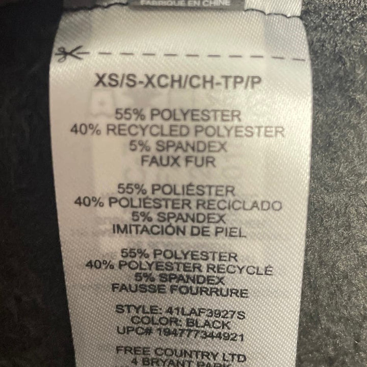 Free Country Womens XS Recycled Polyester Fleece Lined Base Layer Leggings Pants