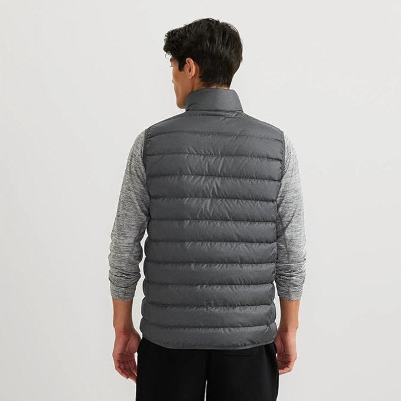 New Eddie Bauer Mens Medium Smoke Gray CirrusLite 650FP Down Zip Up Puffer Vest