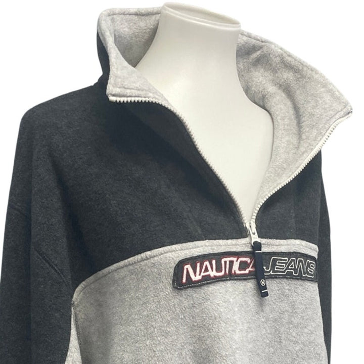 Nautica Jeans Company Mens XXL Long Sleeve Quarter Zip Pullover Sweatshirt