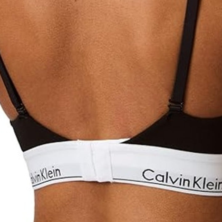 NWT New Calvin Klein Womens XL Black Lightly Lined Triangle Bralette Bra