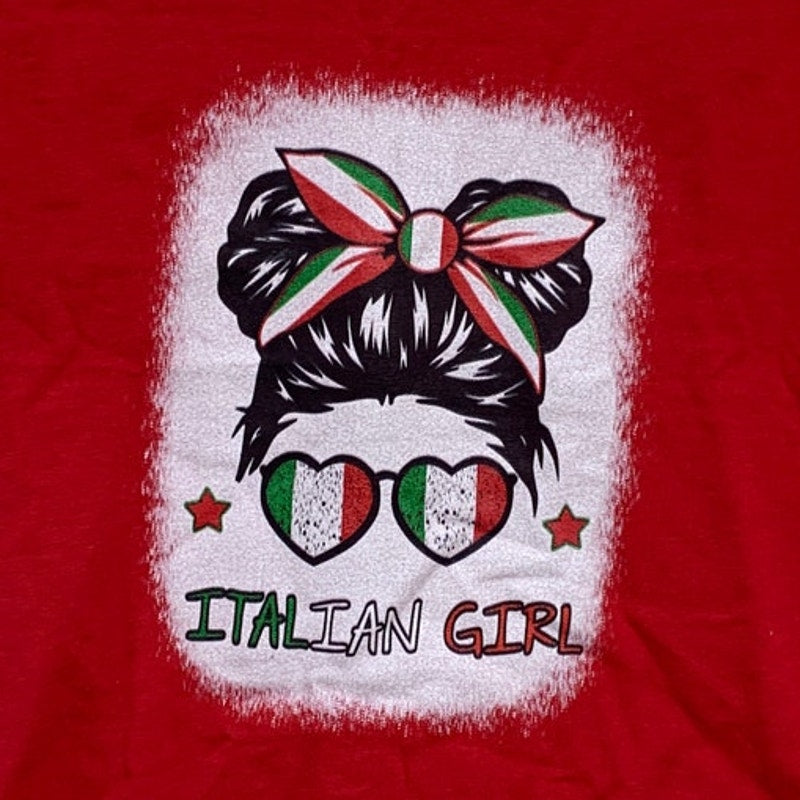 Port &amp; Company Toddler Girls 3T Italian Girl Short Sleeve Crew Neck Tee Shirt