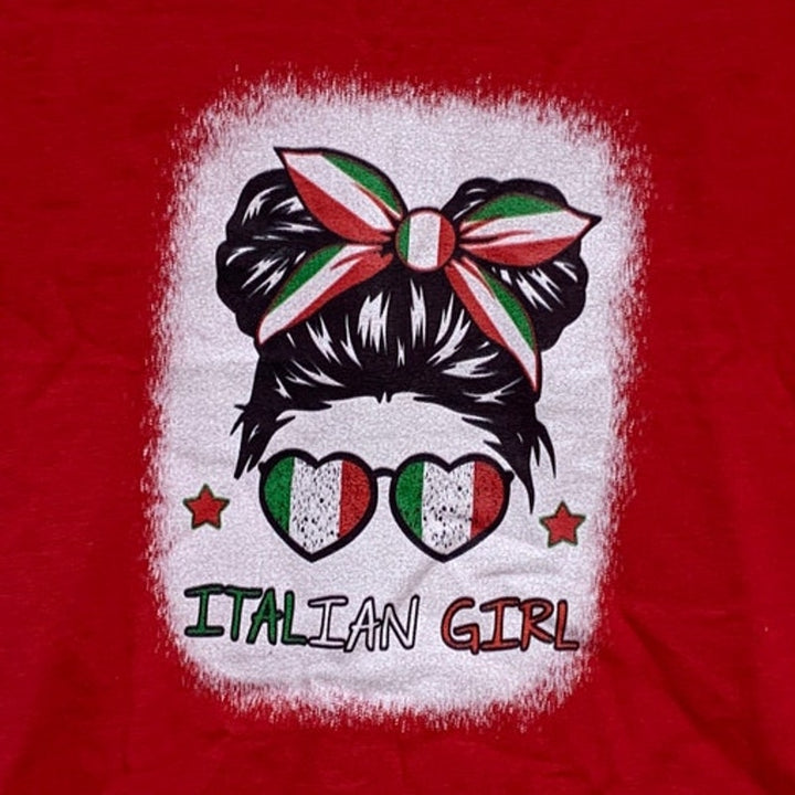 Port &amp; Company Toddler Girls 3T Italian Girl Short Sleeve Crew Neck Tee Shirt