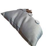 Urban Living Brown Blue Textured Home Decor Throw Toss Pillow w Button Accents