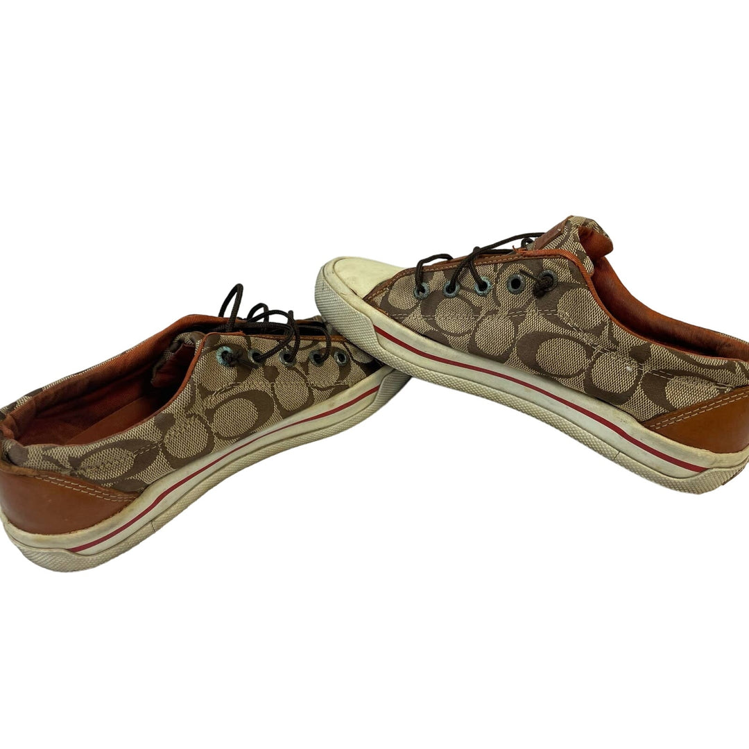 Coach Leatherware Bobbi US Size 6.5 Canvas Upper Elastic Shoestring Sneakers