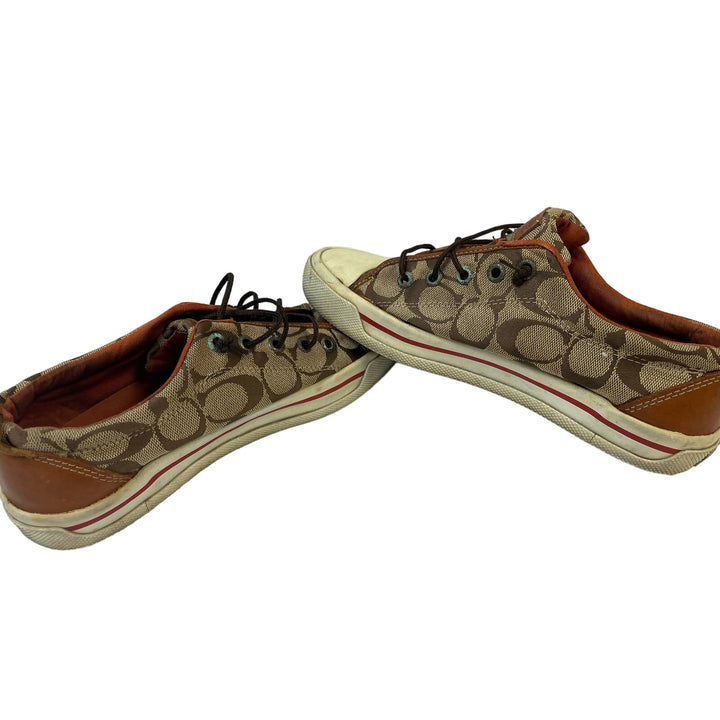 Coach Leatherware Bobbi US Size 6.5 Canvas Upper Elastic Shoestring Sneakers