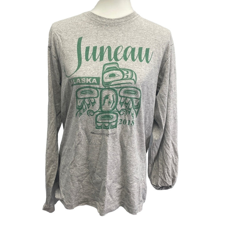 2018 Juneau Alaska Womens Medium Princess Cruises Long Sleeve Cotton Blend Tee