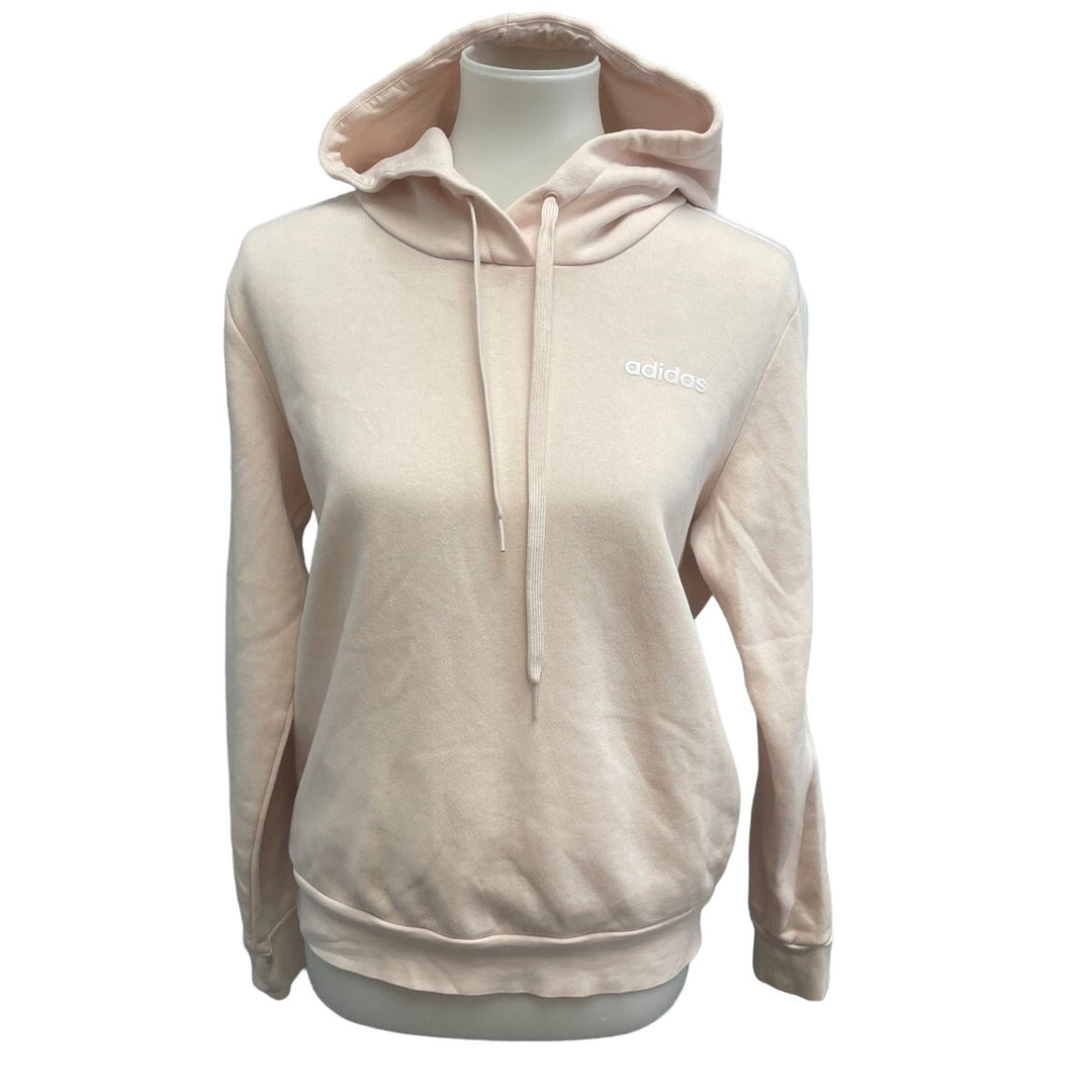 Adidas Womens Medium Light Pink PolyCotton Long Sleeve Sweatshirt Hoodie