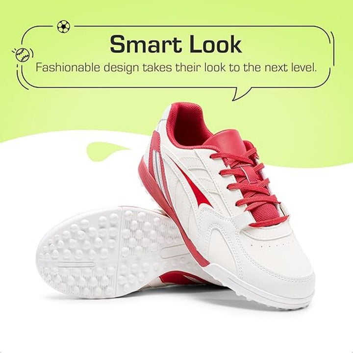 Dream Pairs Kids Size 13 White Red Soccer Baseball Softball Cleat Athletic Shoes