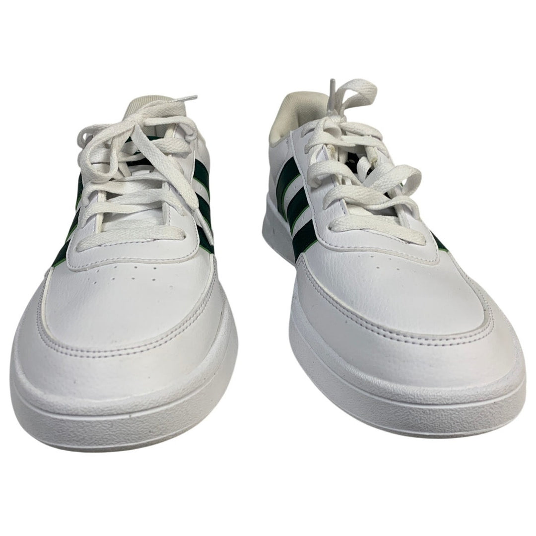 Adidas Mens Size 8 White Green Sneakers Lace Up Low Top Breaknet 2.0 Shoes