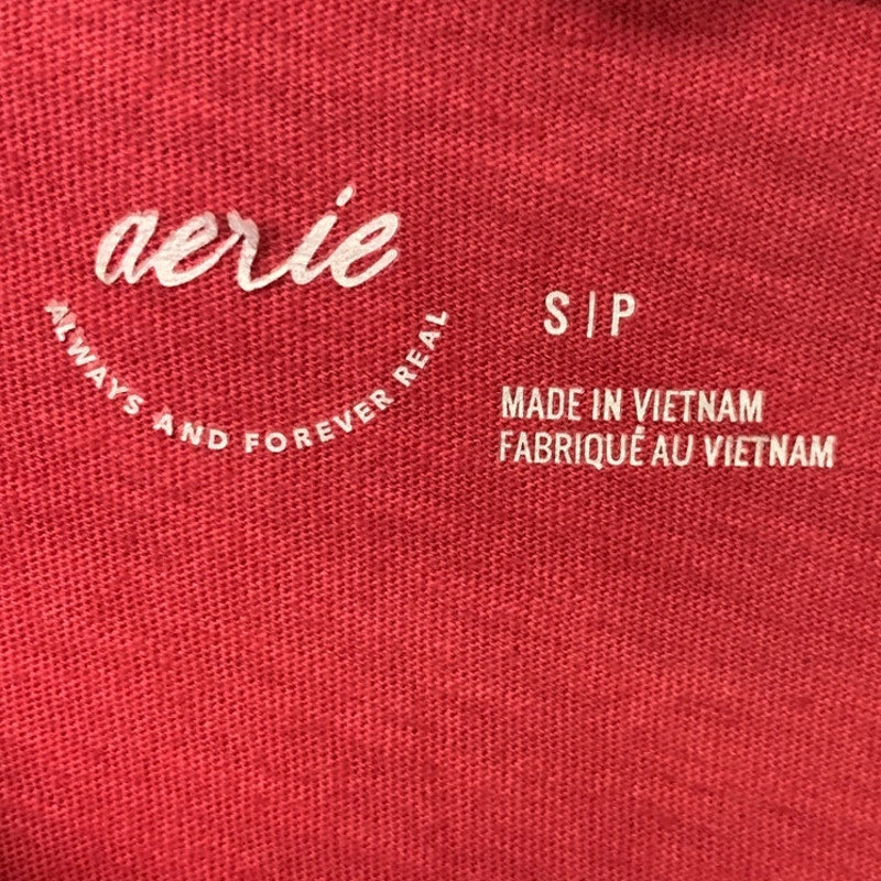 2 New Aerie Womens Small Heathered Lost In a Day Dream Bow Long Sleeve T Shirts