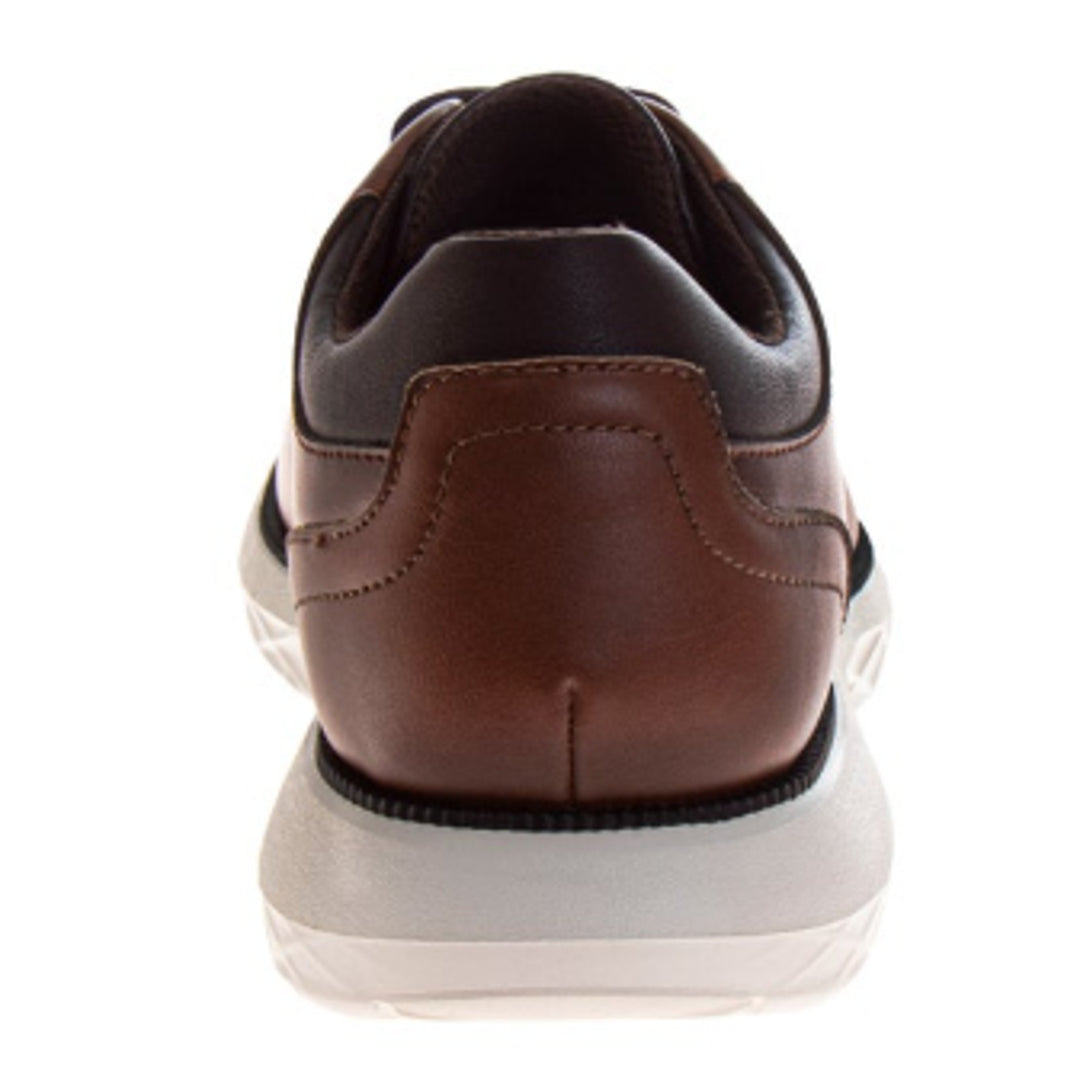 New NWT Perry Ellis Mens Size 9 Chestnut Brown Faux Leather Lace Up Casual Shoes