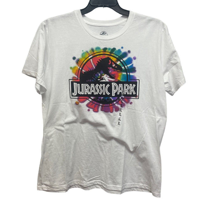 New Jurassic Park Mens XL Cotton Blend Dinosaur Short Sleeve Crew Neck Tee