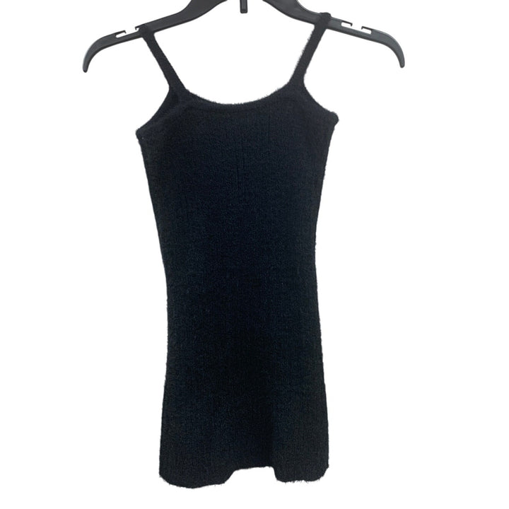 New Art Class Girls Small (6/6X) PolyAcrylic Thin Strap Knit Black Dress