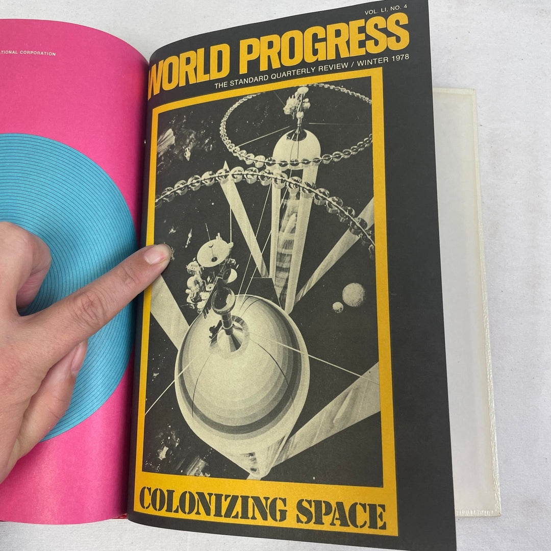 Vintage 1978 World Progress Yearbook Binder Spring Winter Summer Fall Collection