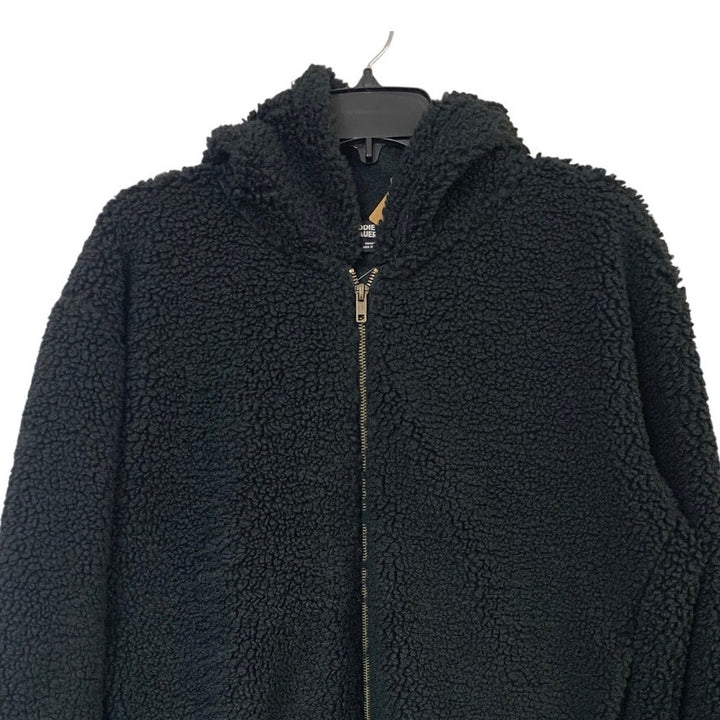 New Eddie Bauer Womens XL Black Snowdrift Teddy Full Zip Long Sleeve Jacket