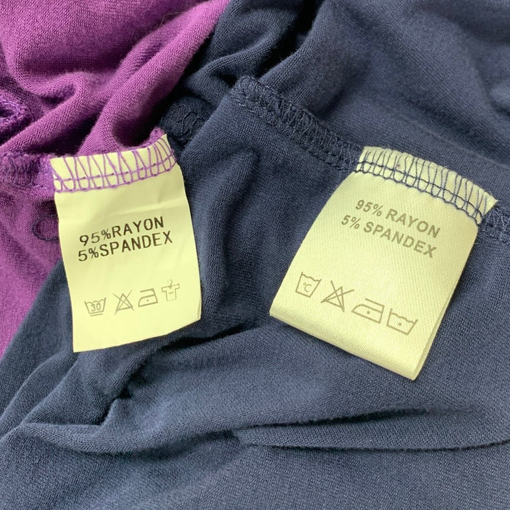 Lot of 2 Womens XL Rayon Blend Long and Short Sleeve Lightweight V Neck Tops
