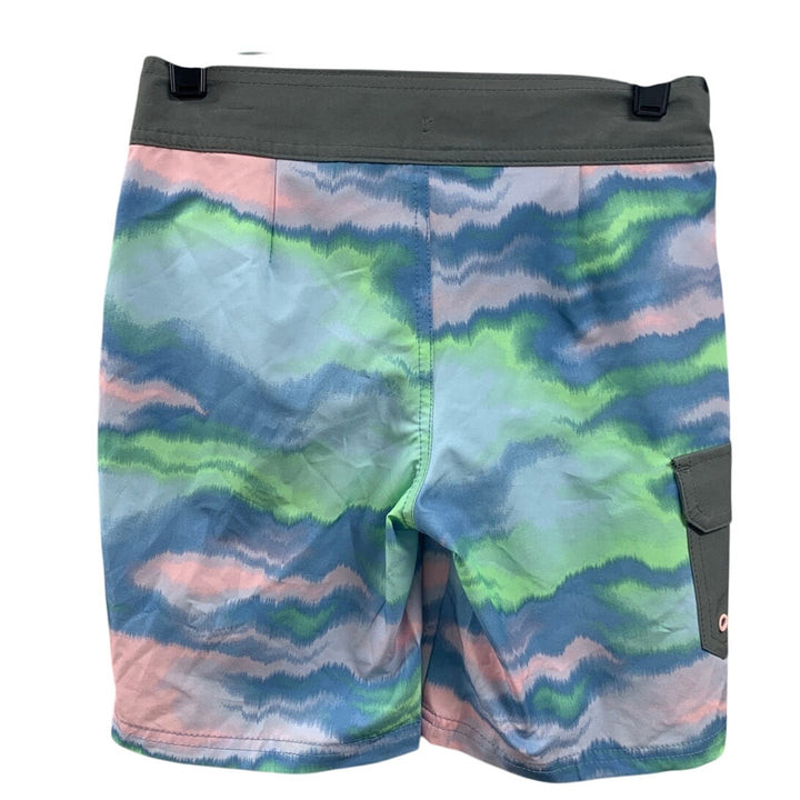 New Art Class Boys Size 18 Lined Pastel Ombre Stripe UPF 50+ Swim Trunks