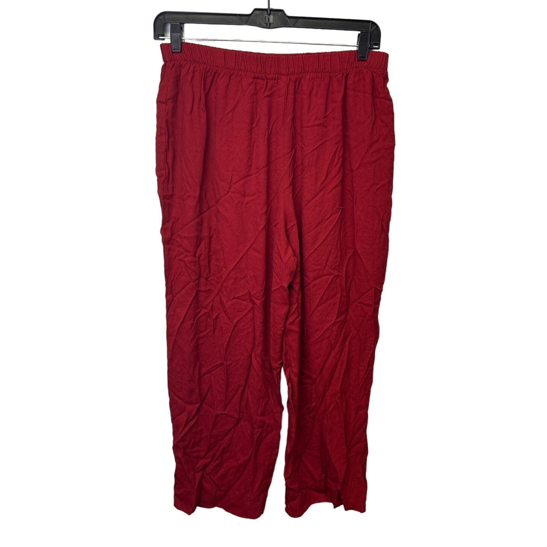 Carribbean Joe Womens Size 16 Long Rayon Blend Red Pants Cotton Blend Shorts