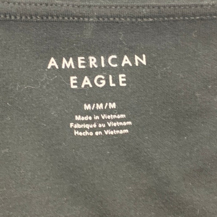 New American Eagle Womens Medium Black One Strap Snap Closure One Piece Bodysuit