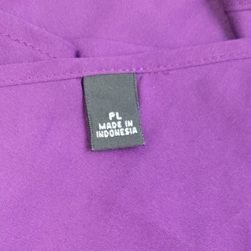 Womens Petite Large PL Strappy Royal Purple Cami Camisole Career Blouse Top