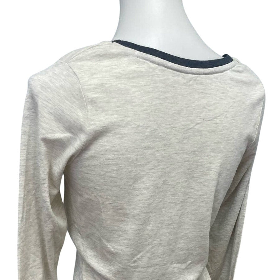 New POOF Womens Medium Rock Music Guitar Long Sleeve Cotton Blend Crew Neck Tee