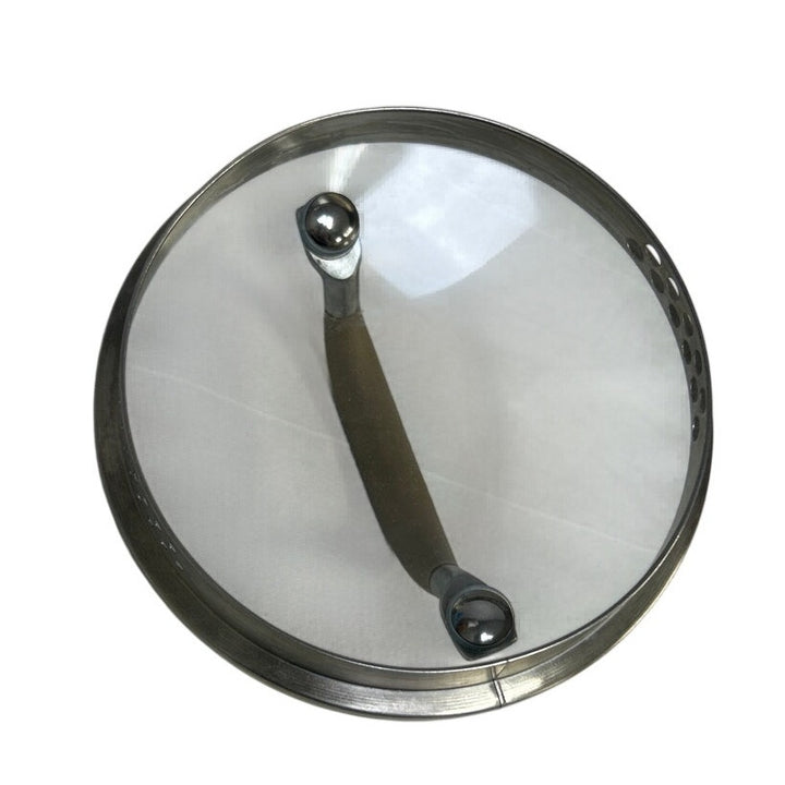 Circulon Small Brown Handle Glass Saucepan Cooking Pot Lid w Strainer Lip