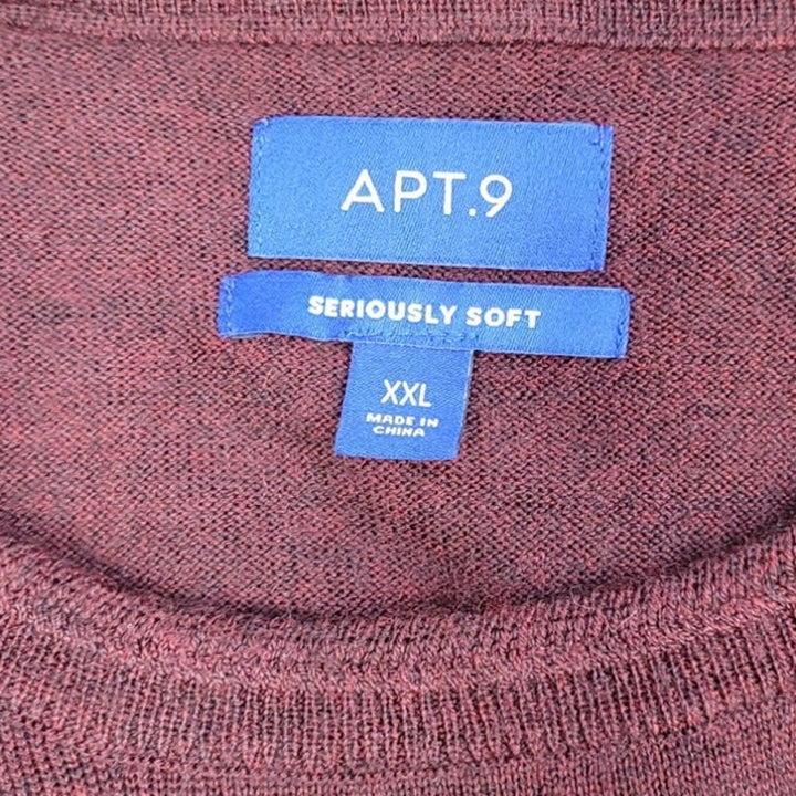 Apt 9 Mens XXL Acrylic Merino Wool Long Sleeve Color Blocked Knit Sweater