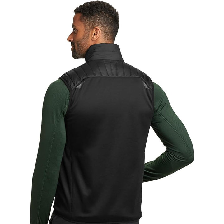 New Eddie Bauer Mens Black Emberlite Hybrid Zip Up Warm Polyester Vest