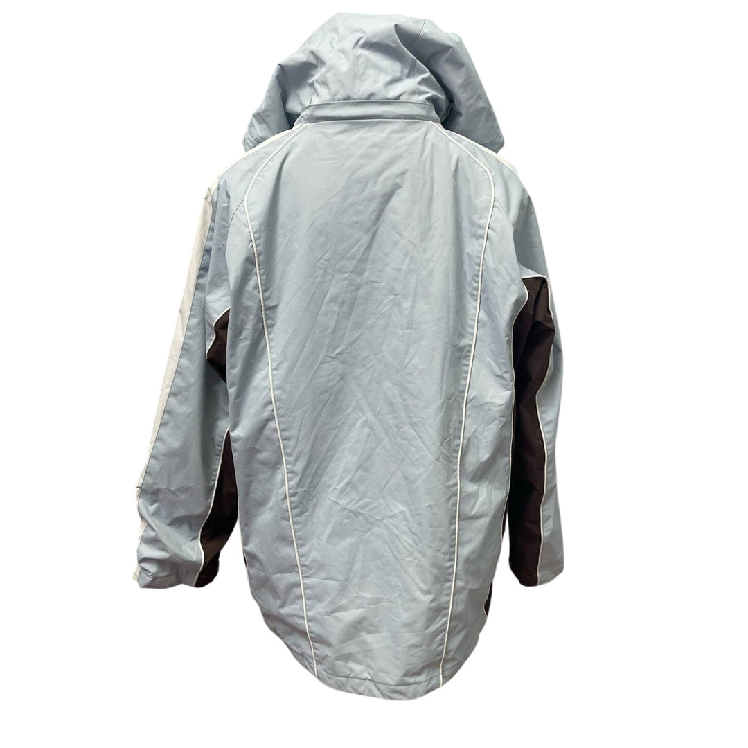Radiance Free County Womens Large Long Full Zip Hooded Polyester Blend Coat