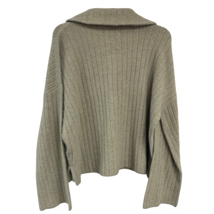 New Aerie Womens Small Long Sleeve Button Up Ribbed High Neck Cardigan Sweater