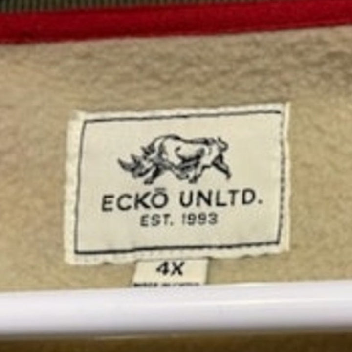Ecko Unltd Mens 4XL Beast Camo Camouflage Quilted Long Sleeve Sweatshirt