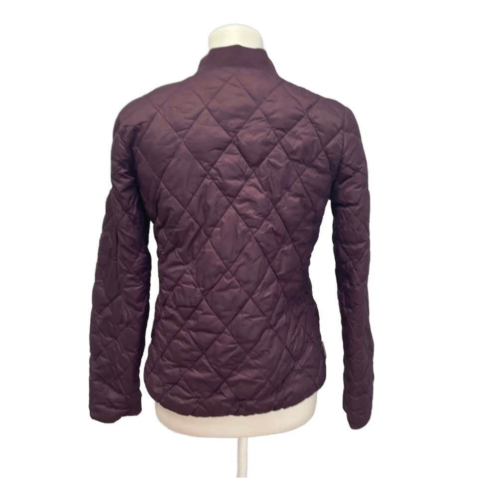 Madden NYC Womens Small Quilted Full Zip Nylon Puffer Jacket w Pockets