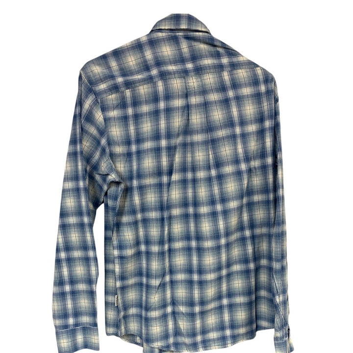 New Eddie Bauer Mens Small Azure Blue Long Sleeve Tidelands Button Up Shirt