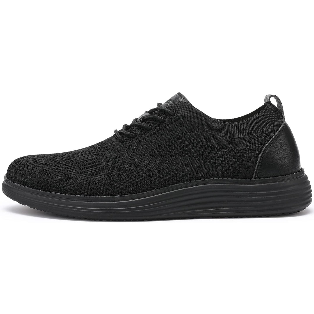 Vilocy Mens Size 10 Black Fabric Lace Up Casual Sneaker Oxford Comfort Shoes