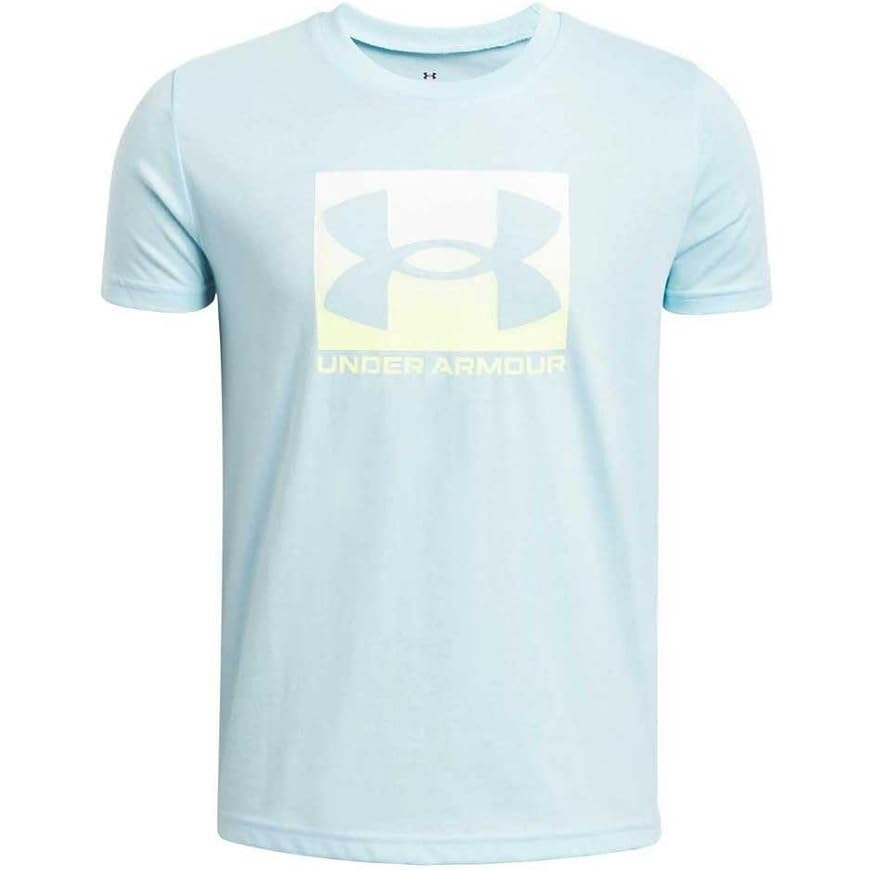 NWT New Under Armour Boys Small Boxed Ombre Logo Short Sleeve Tee Shirt