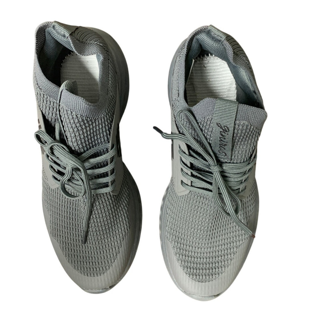 Giniros Womens Size 8 Gray Mesh Slip On Walking Running Breathable Sneaker Shoes