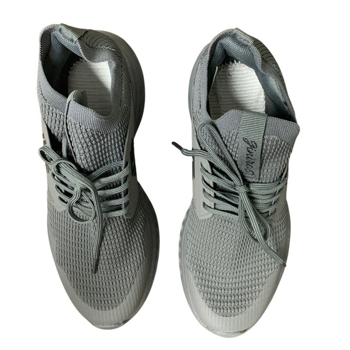 Giniros Womens Size 8 Gray Mesh Slip On Walking Running Breathable Sneaker Shoes
