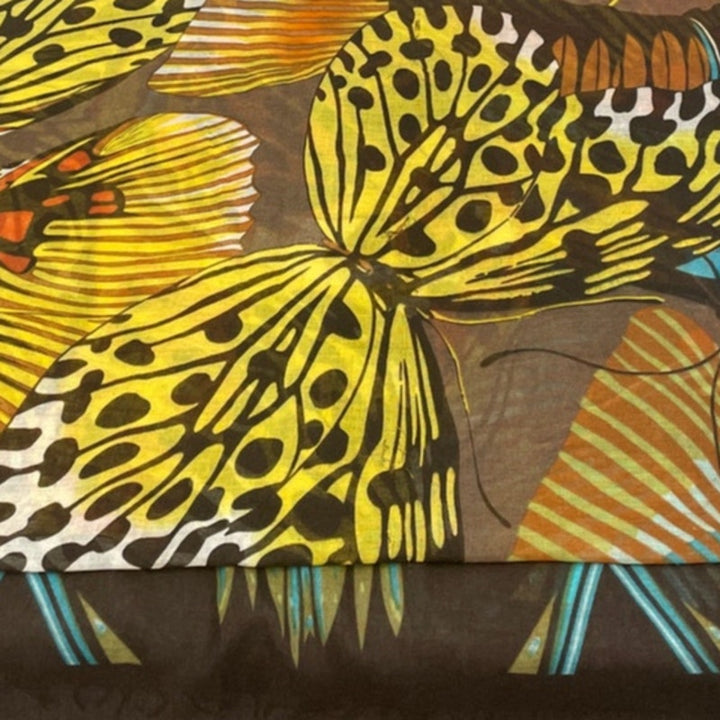 Pur by Pur Cashmere Womens Silky Rectangular Butterfly Fringed Fashion Scarf